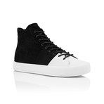 Carda High-Top Sneaker // Black + White (US: 9.5)