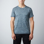 Xander Short Sleeve Fitness T-Shirt // Marbled Blue (L)