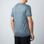 Xander Short Sleeve Fitness T-Shirt // Marbled Blue (XS)