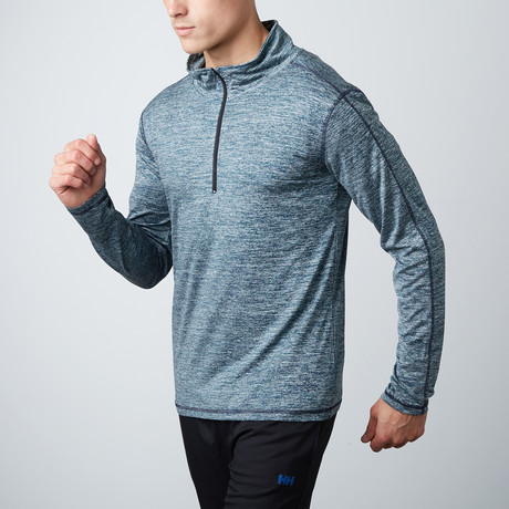 Parry Fitness Tech Pullover // Marled Blue (S)