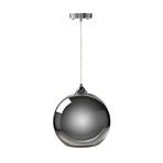 Single Sphere Pendant Lamp // Chrome (Small)
