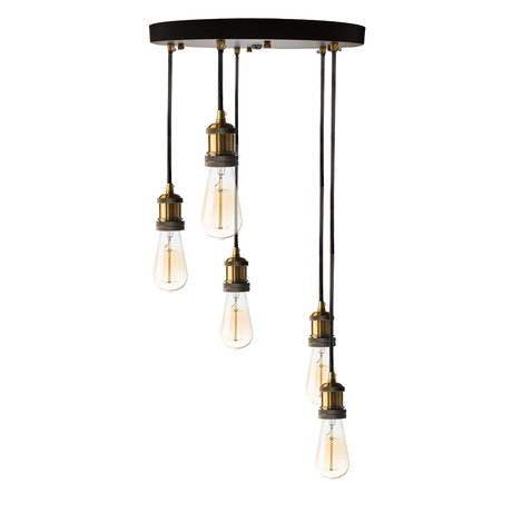 Multiple Vintage Pendant Lamp // 5 Lights