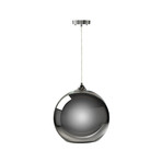 Single Sphere Pendant Lamp // Chrome (Small)