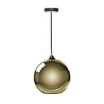 Single Sphere Pendant Lamp // Gold (Small)
