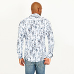 Harold Button-Up Shirt // White + Blue (S)