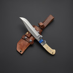 Lapis Stone + Bone Combat Subhilt Knife