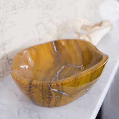 Mustard Polychrome Jasper Bowl