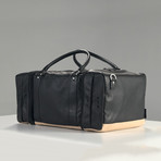 The Shrine X Freeman Plat Leather Duffel // Black Leather