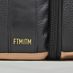 The Shrine X Freeman Plat Leather Duffel // Black Leather