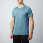 Cross Fitness Tech T-Shirt // Turquoise + Blue (L)