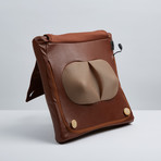 Luxury Shiatsu V-Spring Heated Massage Pillow // Brown