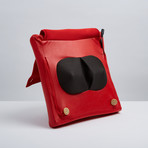 Luxury Shiatsu V-Spring Heated Massage Pillow // Red