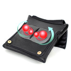 Luxury Shiatsu V-Spring Heated Massage Pillow // Black