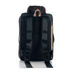 Shrine Weekender Sneaker Backpack // Black + Gold