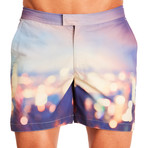 Blurred Lights // Grey + Yellow // 7.5" Inseam (S)