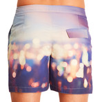 Blurred Lights // Grey + Yellow // 7.5" Inseam (S)