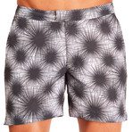 Sea Urchin // Black + White // 6" Inseam (L)