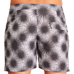 Sea Urchin // Black + White // 6" Inseam (L)