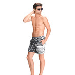 Fire Escape // Charcoal + White // 7.5" Inseam (M)