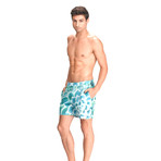 Aloe // Turquoise + Grass // 6" Inseam (XS)