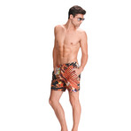 Rooftop // Orange + Black // 6" Inseam (XL)