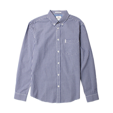 Long Sleeve Core Gingham Shirt // Blue Depths (S)