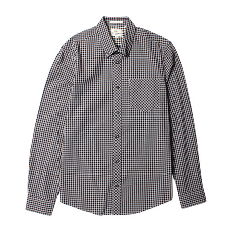 Long Sleeve Core Gingham Shirt // Graphite Grey (S)
