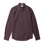 Long Sleeve Core Gingham Shirt // Dark Plum (S)
