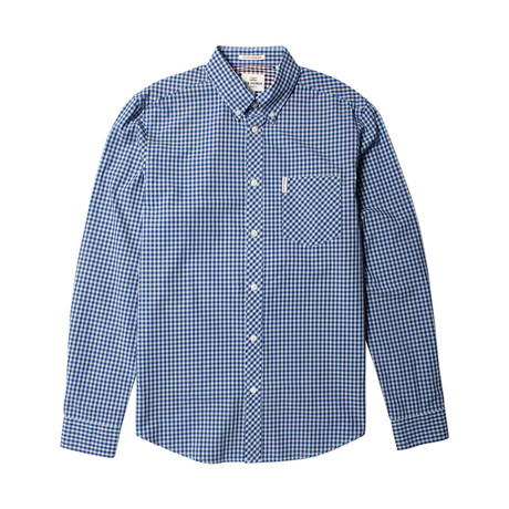 Long Sleeve Core Gingham Shirt // Sky Blue (S)