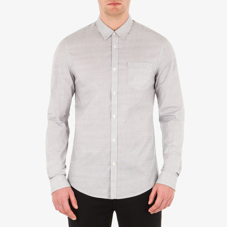 Long Sleeve Mod Plain Party Shirt // Bright White (S)