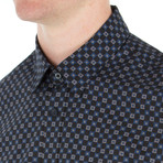 Long Sleeve Mod Check Party Shirt // Dark Plum (S)