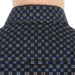 Long Sleeve Mod Check Party Shirt // Dark Plum (S)