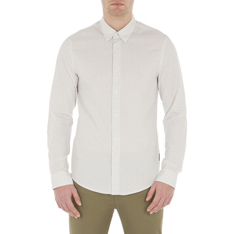 Long Sleeve Optic Chequerboard Shirt // Bright White (L)
