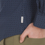 Long Sleeve Optic Chequerboard Shirt // Navy Blazer (S)