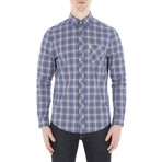 Long Sleeve Tartan Shirt // Pigment Blue (S)