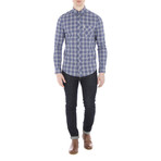 Long Sleeve Tartan Shirt // Pigment Blue (S)