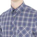 Long Sleeve Tartan Shirt // Pigment Blue (S)