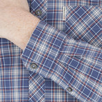 Long Sleeve Tartan Shirt // Pigment Blue (S)