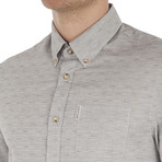 Long Sleeve Two Tone Texture Shirt // Light Ash (S)