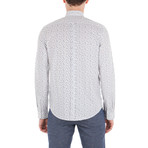 Long Sleeve Geo Print Shirt // Bright White (S)