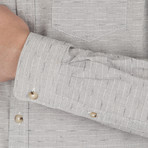 Long Sleeve Two Tone Texture Shirt // Light Ash (S)