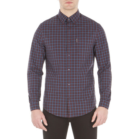 Long Sleeve House Gingham Shirt // Dark Plum (S)