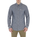 Long Sleeve Chambray Shirt // Navy Blazer (S)