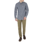 Long Sleeve Chambray Shirt // Navy Blazer (S)