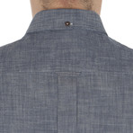 Long Sleeve Chambray Shirt // Navy Blazer (S)