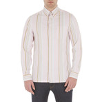 Long Sleeve 60's Candy Stripe Archive Shirt // Candy Pink (S)