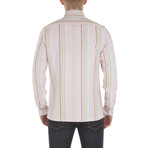 Long Sleeve 60's Candy Stripe Archive Shirt // Candy Pink (S)