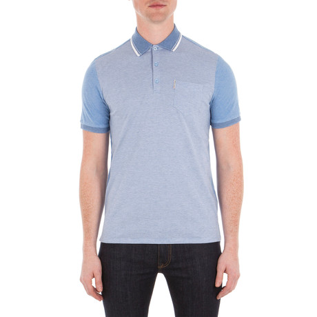 Tipp Textured Cuff Feeder Polo // Summer Sky Marl (S)