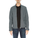 Harrington Geo Print Jacket // Staples Navy (S)