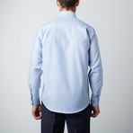 Classic Dress Shirt // White + Blue (39)